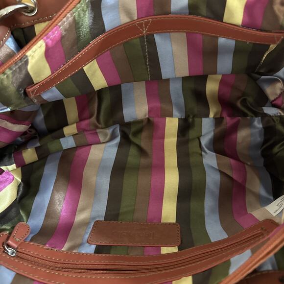 Tignanello Shoulder Bag - Orange Leather Purse - Medium 17x8x4 - Picture 5 of 9